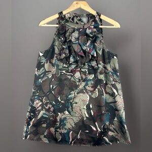 The Limited Multicolor Ruffled Halter Blouse